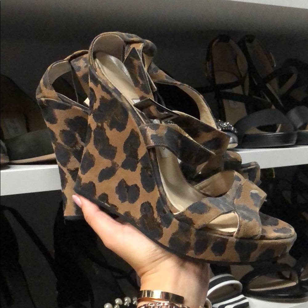 Jimmy Choo leopard wedges